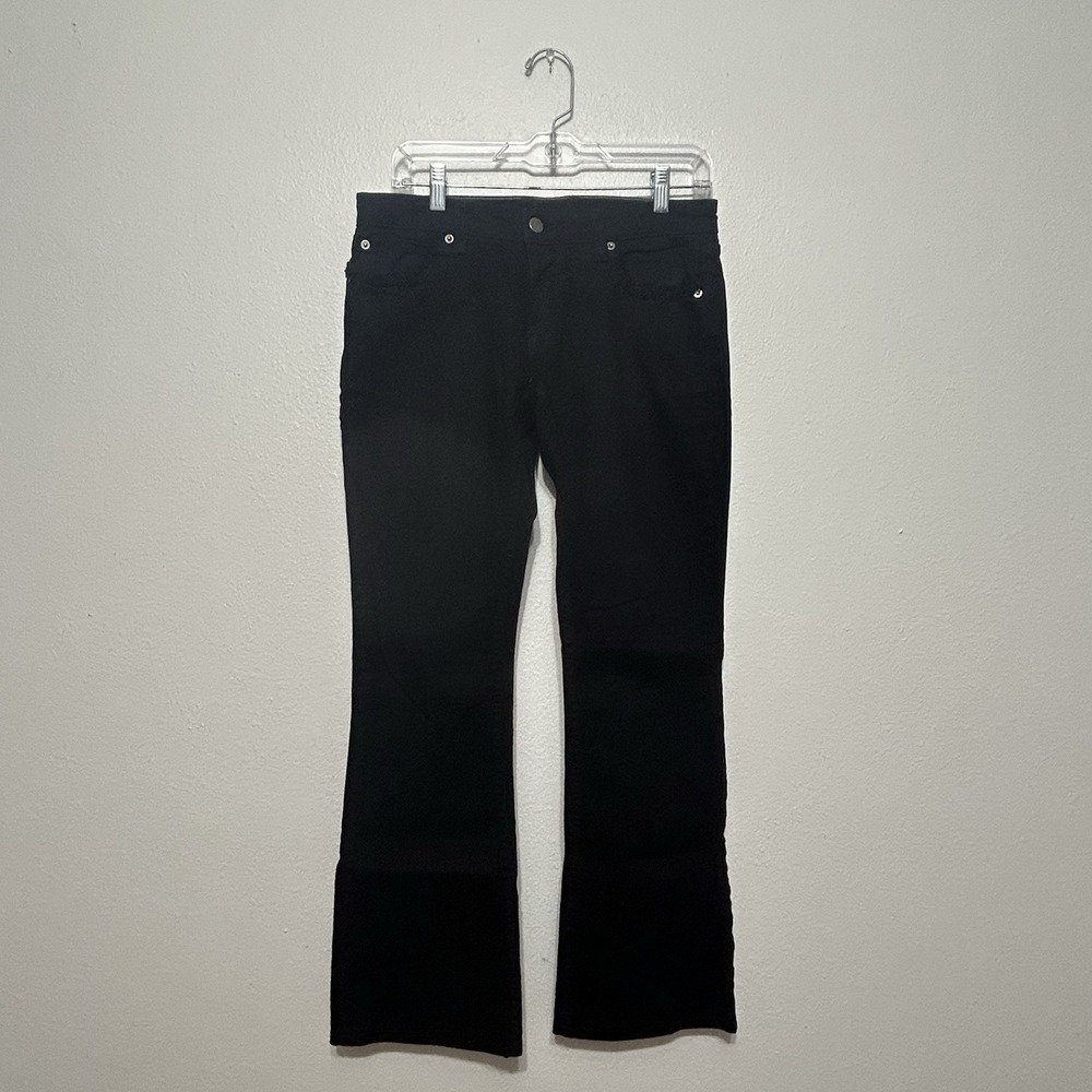 Forgotten Saints Black‎ Denim Low Rise Button Fly Boot Cut Jeans Womens Size 30